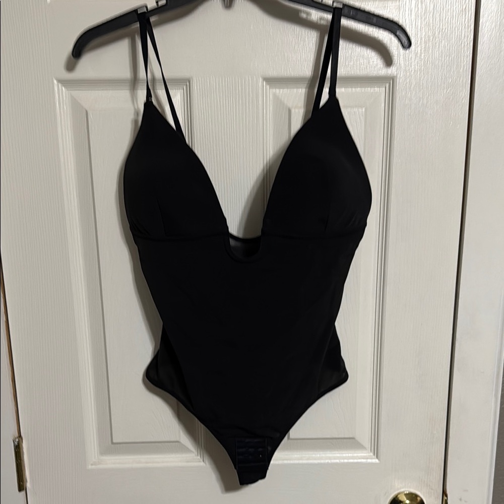 Black one piece thong shapewear